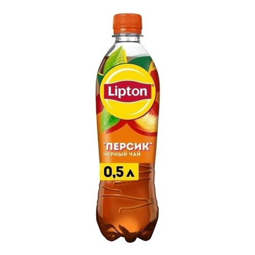 Холодный чай Lipton черный персик 500 мл