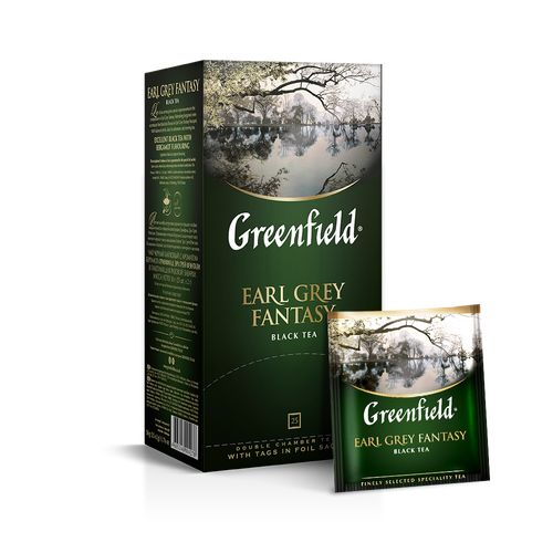 Чай черный Greenfield Earl Grey Fantasy в пакетиках 2 г х 25 шт