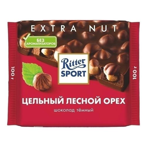 Шоколад Ritter Sport Цельный лесной орех темный 100 г