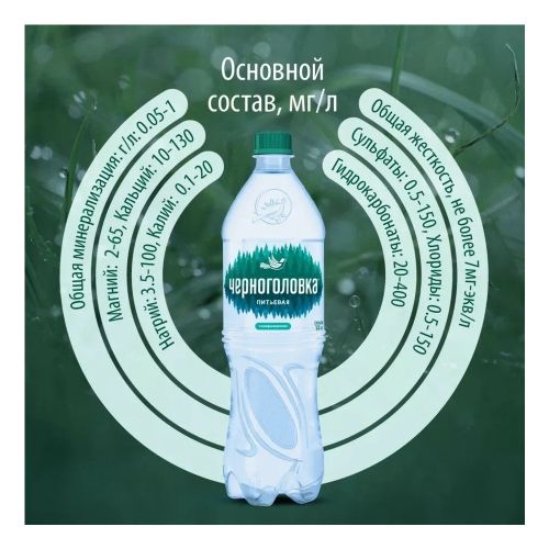 Вода питьевая Черноголовка газированная 1,5 л