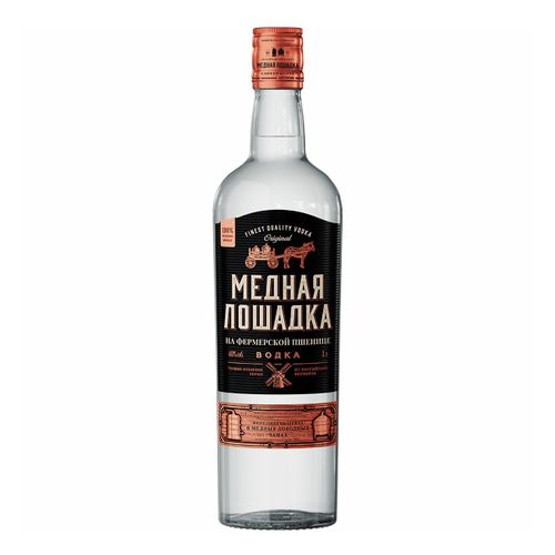 Водка Медная Лошадка на Подовом Хлебе 1 л