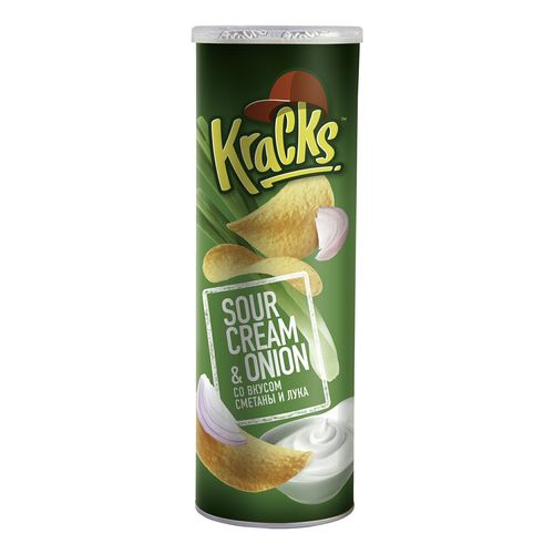 Чипсы картофельные Kracks со вкусом сметаны и лука 160 г
