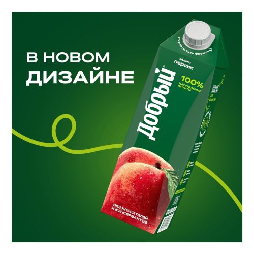 Напиток сокосодержащий Добрый персик-яблоко 1 л