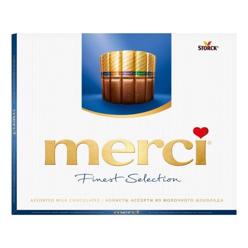 Конфеты шоколадные Merci Ассорти из молочного шоколада 250 г
