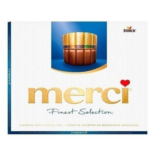 Конфеты шоколадные Merci Ассорти из молочного шоколада 250 г