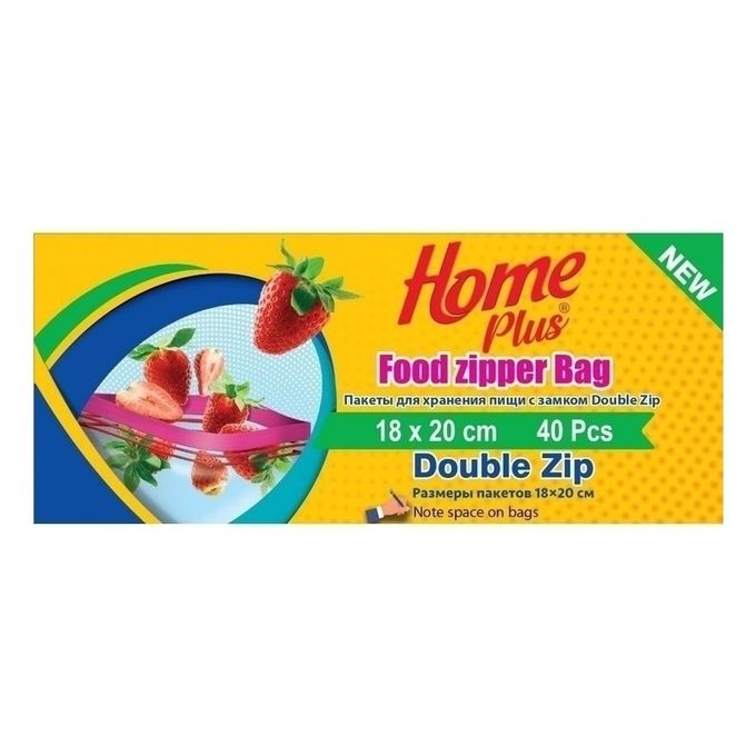 Пакеты для хранения продуктов Home Plus с замком double zip 18 х
