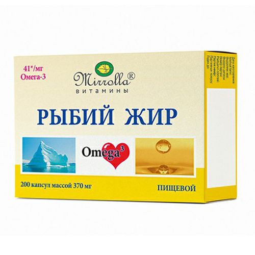 Рыбий жир Мирролла пищевой капсулы 200 шт