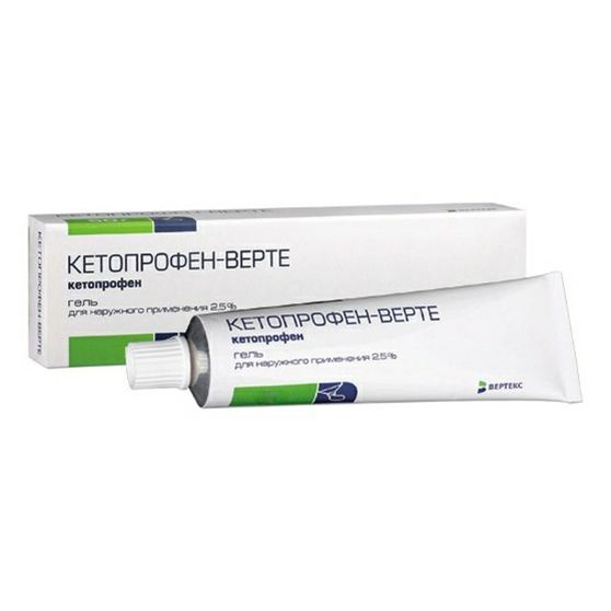 Кетопрофен верте Вертекс гель 2,5% 30 г