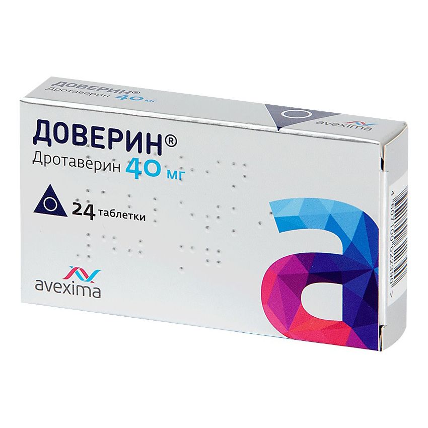 Доверин таблетки 40 мг 24 шт