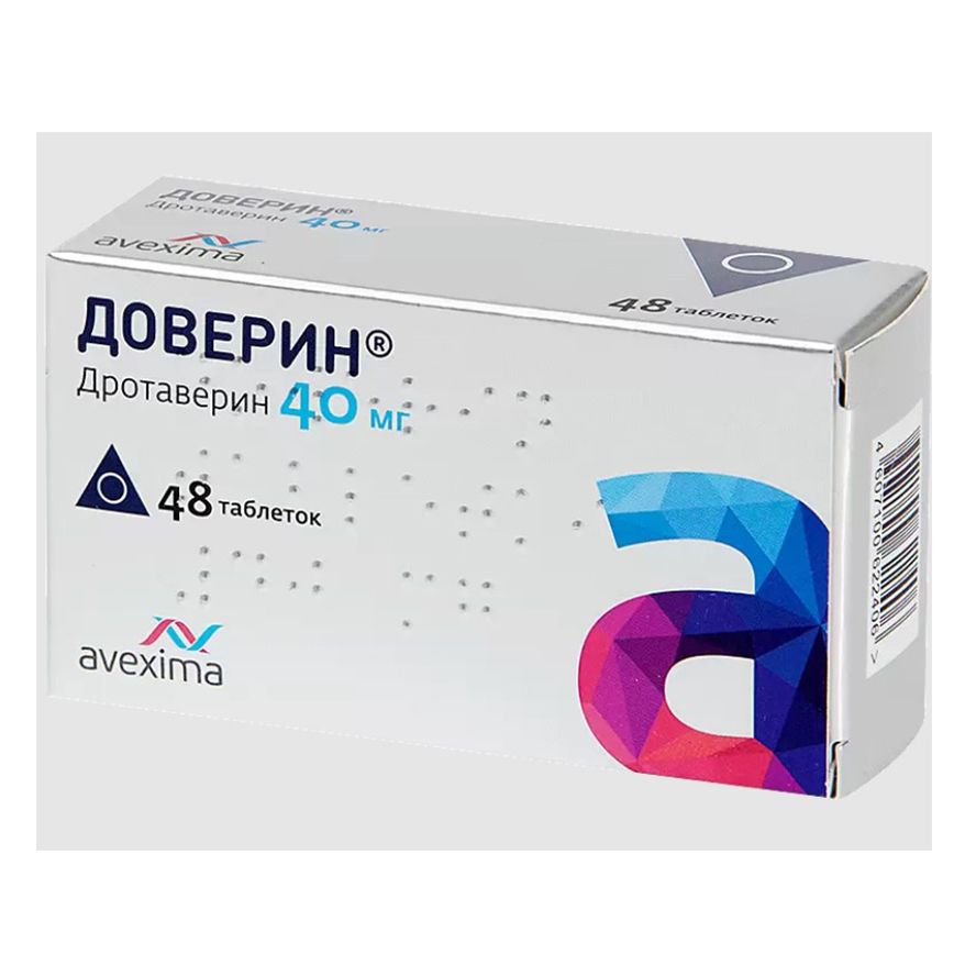 Доверин таблетки 40 мг 48 шт