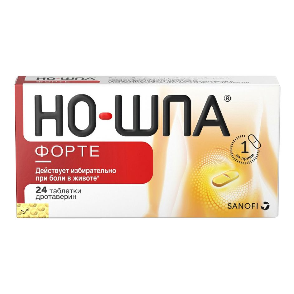Но-шпа форте таблетки 80 мг 24 шт