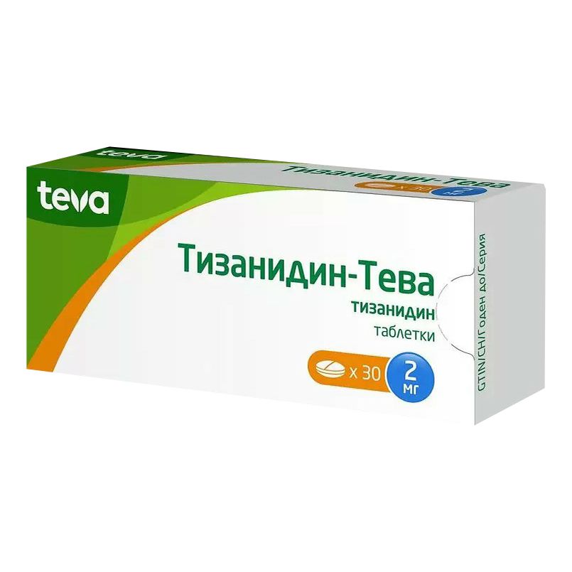 Тизанидин-Тева таблетки 2 мг 30 шт