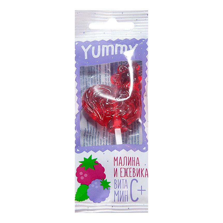 Yummy малина-ежевика с витамином С леденец для детей 17 г
