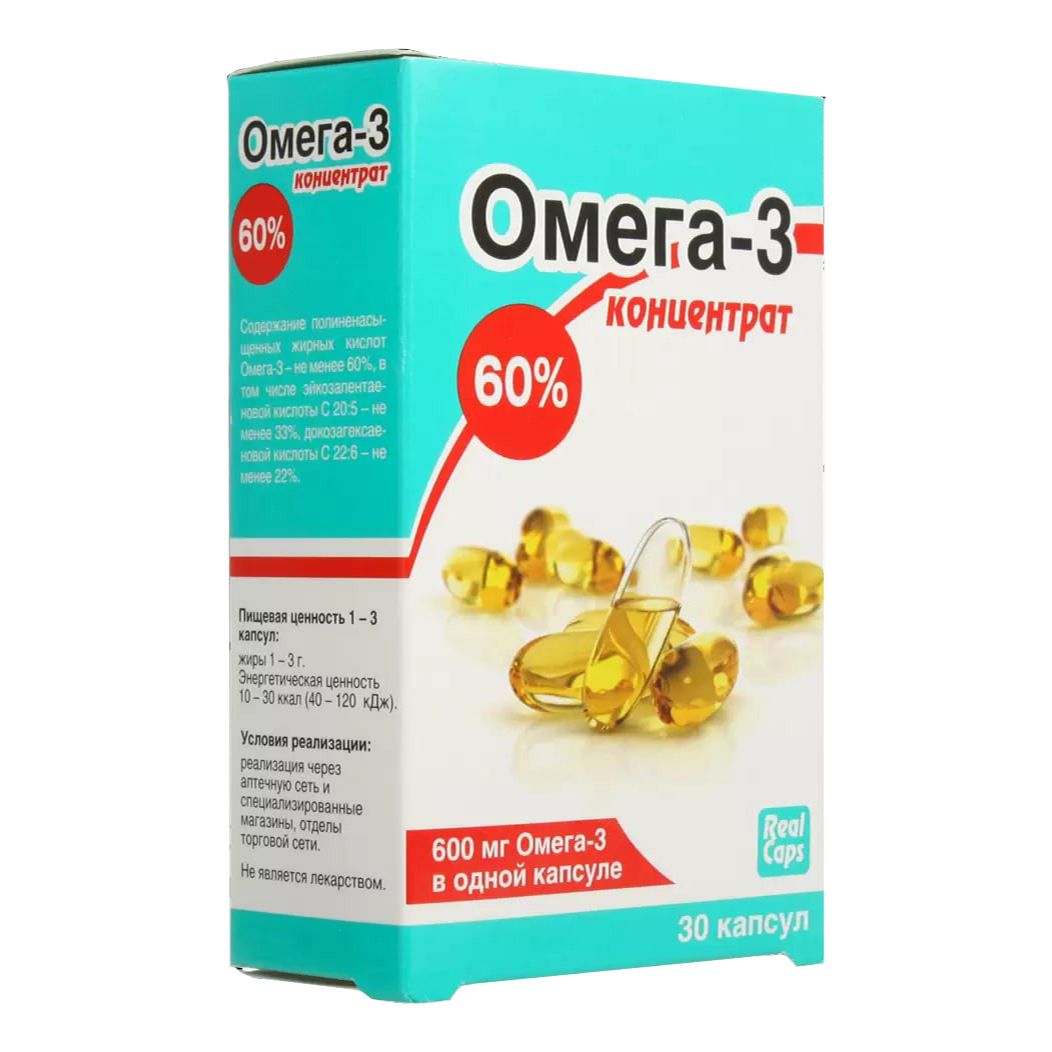 Омега-3 RealCaps концентрат 60% капсулы 80 шт