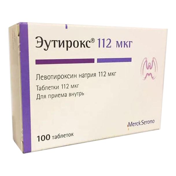 Эутирокс таблетки 112 мкг 100 шт
