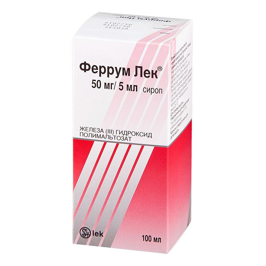 Феррум Лек сироп 50 мг 100 мл
