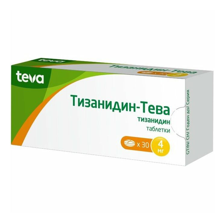Тизанидин-Тева таблетки 4 мг 30 шт