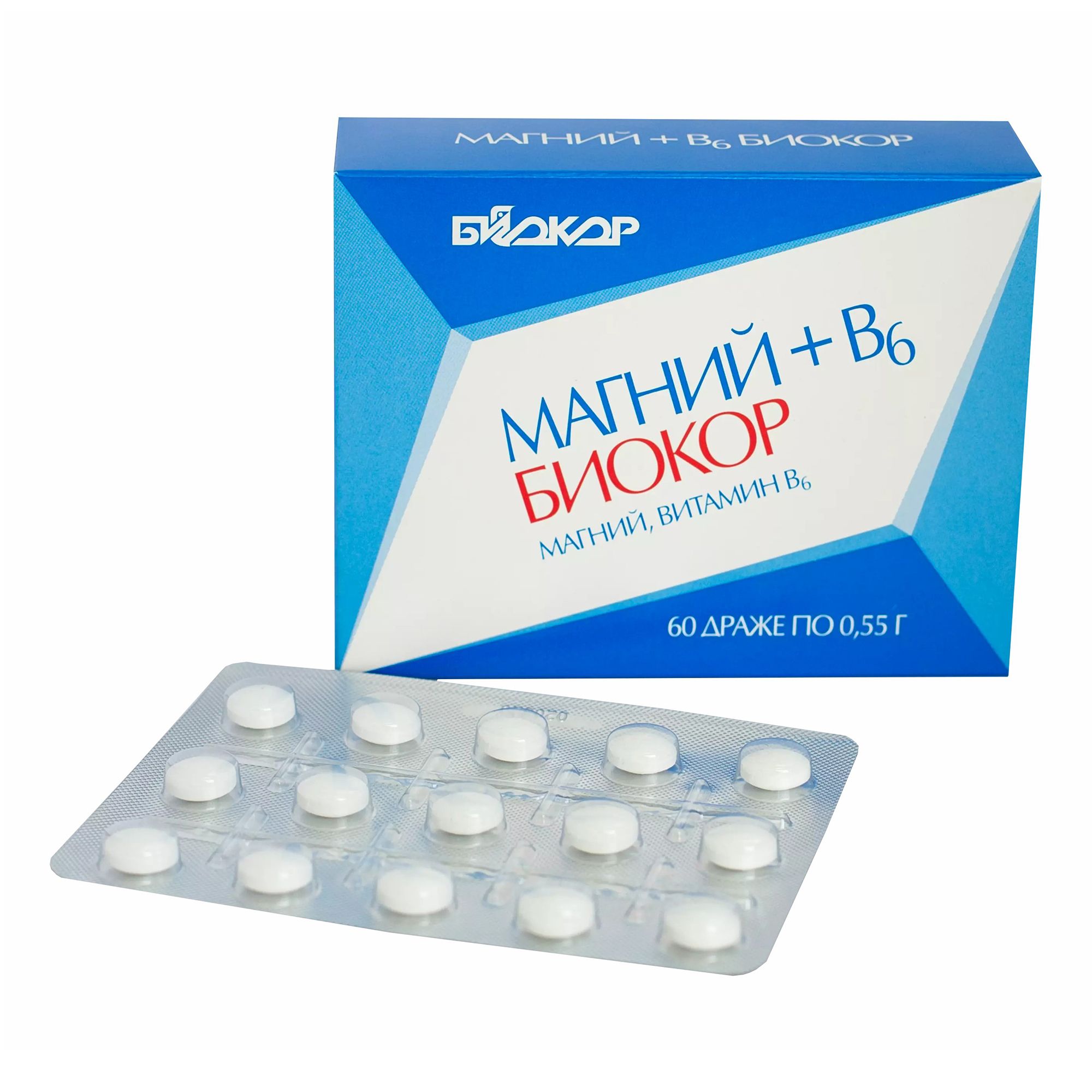 Магний В6 Биокор капсулы 60 шт