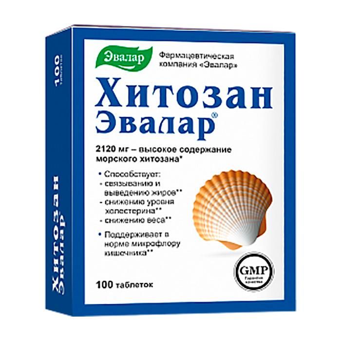 Хитозан Эвалар 100 таблеток