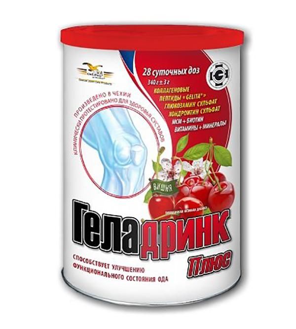 Комплекс с коллагеном Геладринк Плюс вишня 340 г