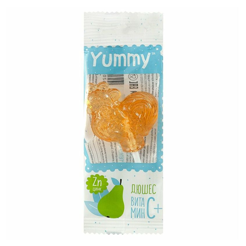 Yummy малина-ежевика с витамином С леденец для детей 17 г