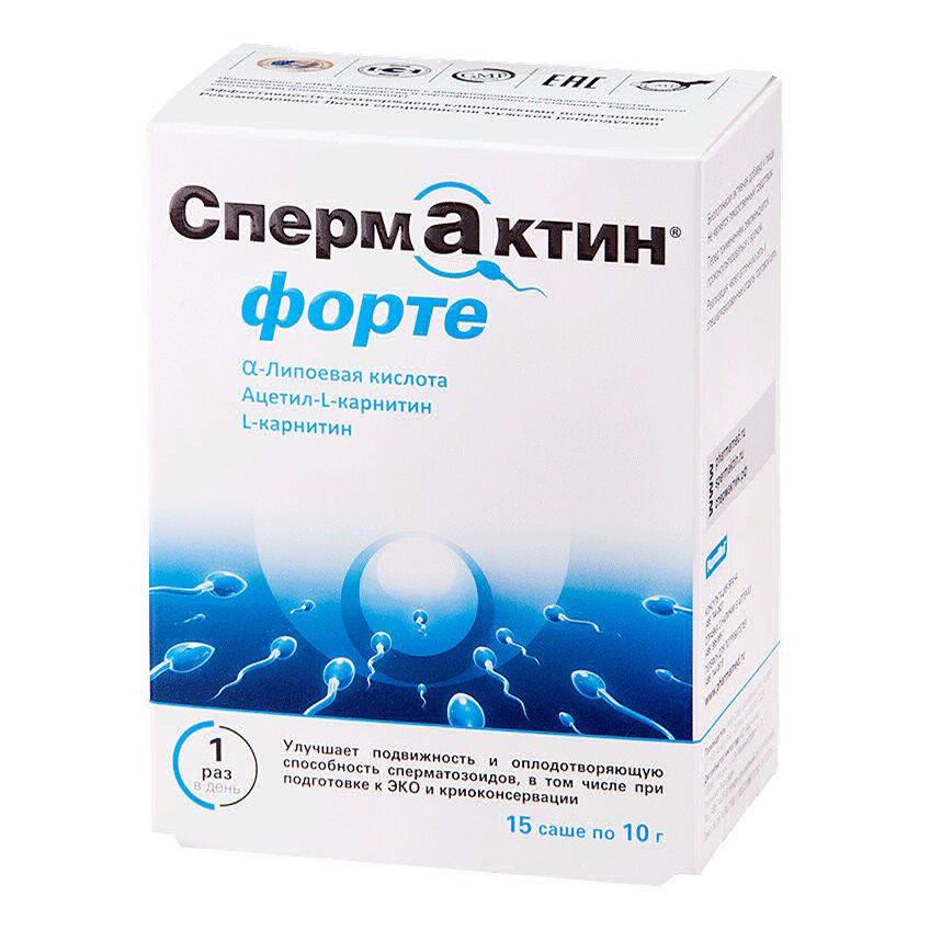СпермАктин Форте порошок 10 г х 15 шт