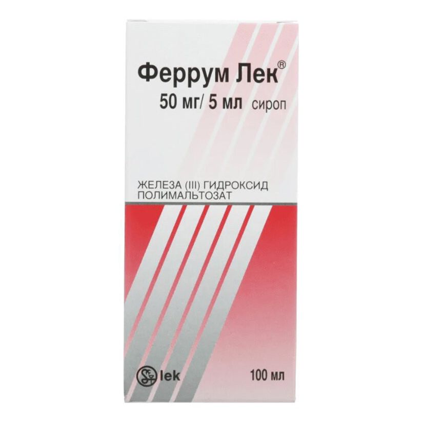 Феррум Лек сироп 50 мг/5 мл 100 мл
