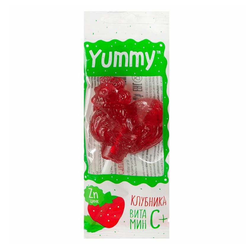 Yummy Карамель Цинк-Витамин С-Клубника леденец для детей 17 г