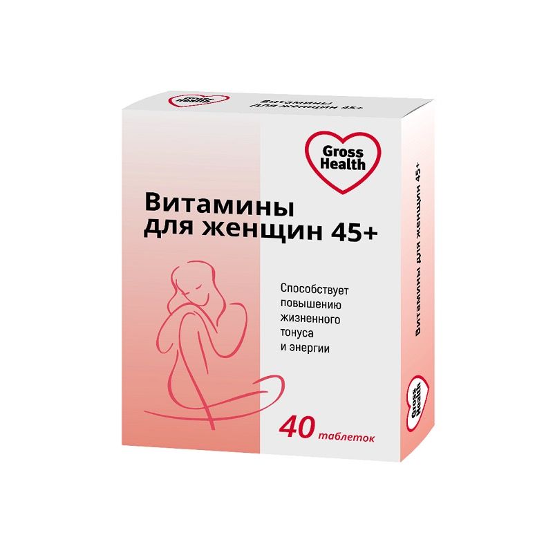 Витамины Gross Health для женщин 45+ таблетки 40 шт