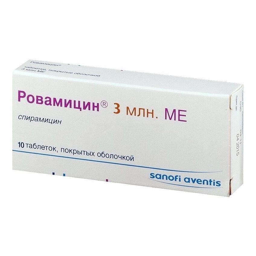Ровамицин таблетки 3 млн МЕ 10 шт