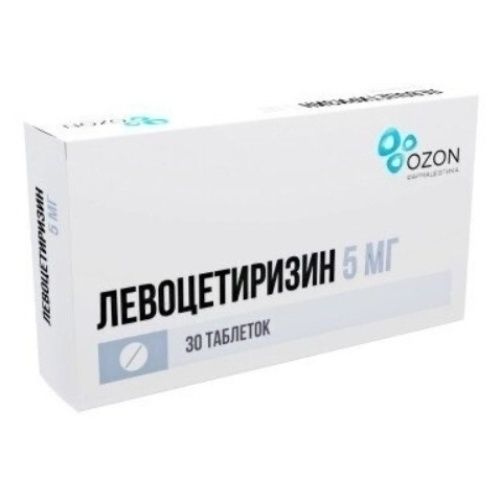 Левоцетиризин таблетки 5 мг 30 шт