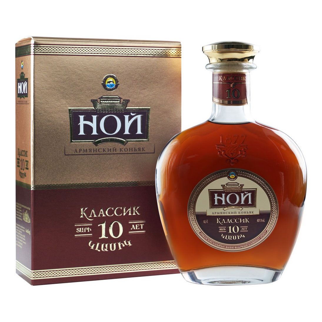 Коньяк Ной 10 лет 0,5 л