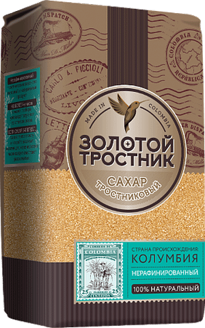 Сахар тростниковый Золотой Тростник 900 г