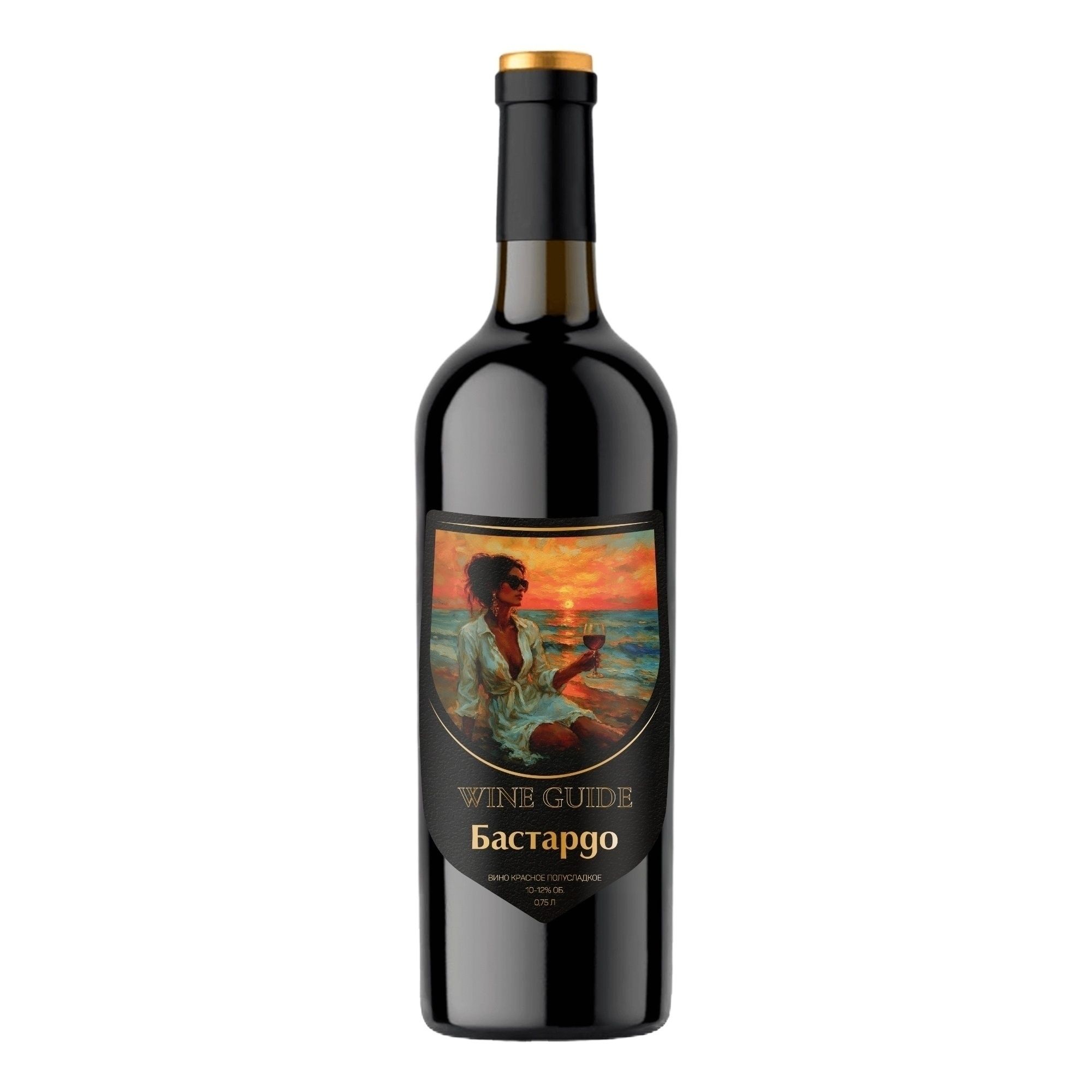 Красное полусладкое вино Wine Guide Бастардо 0,75 л