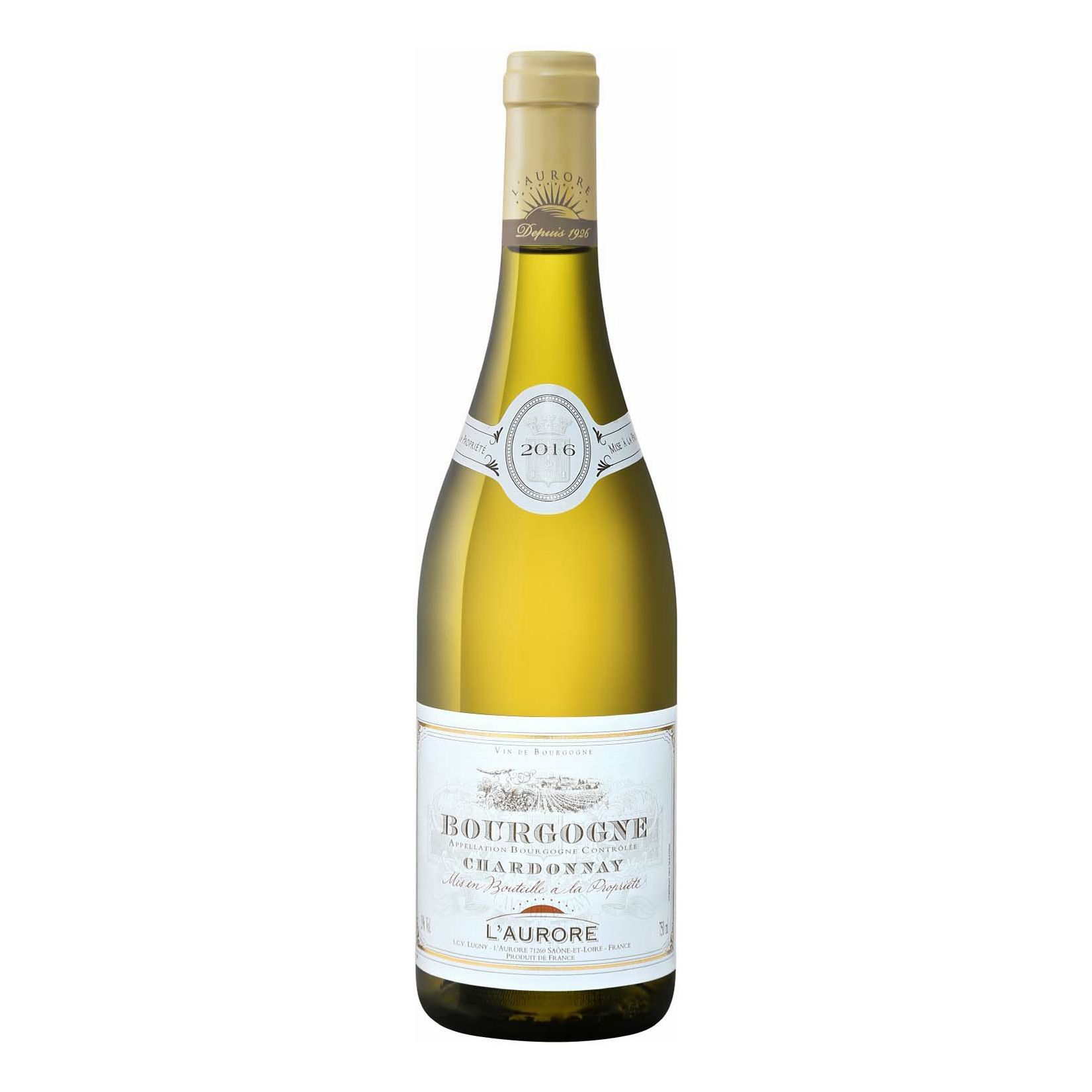 Белое сухое вино Bourgogne Шардоне 0,75 л