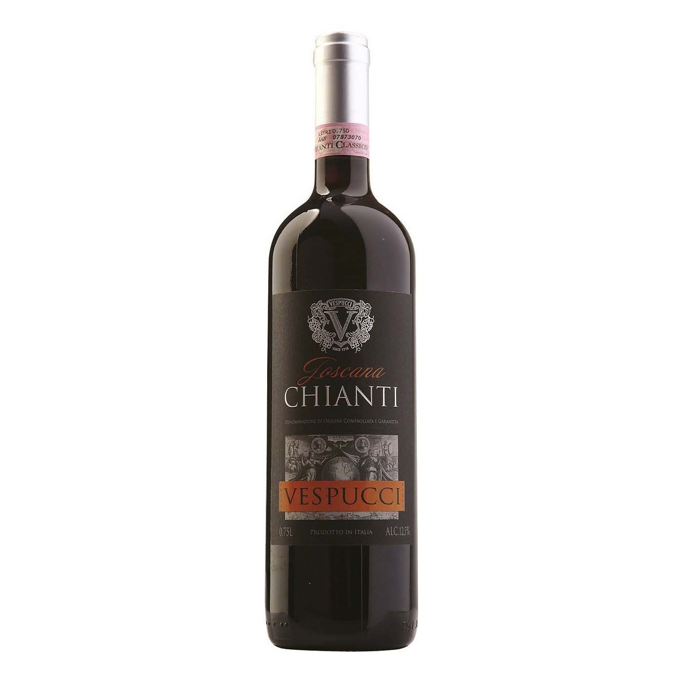 Красное сухое вино Vespucci Кьянти 0,75 л