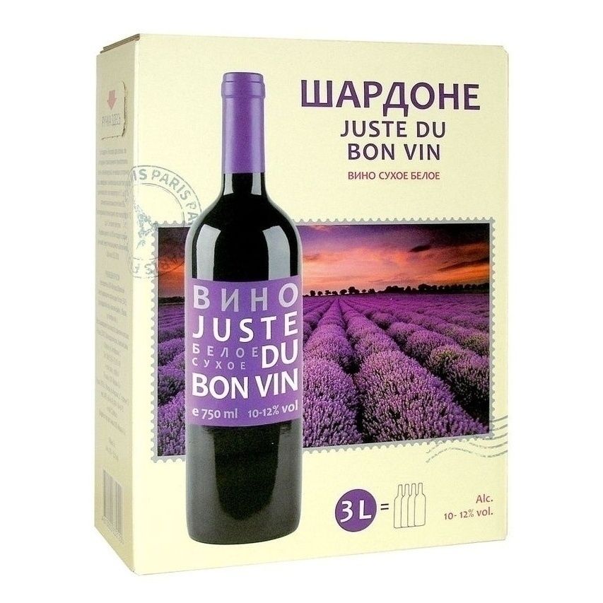 Сухое вино Juste du Bon Vin Шардоне 3 л