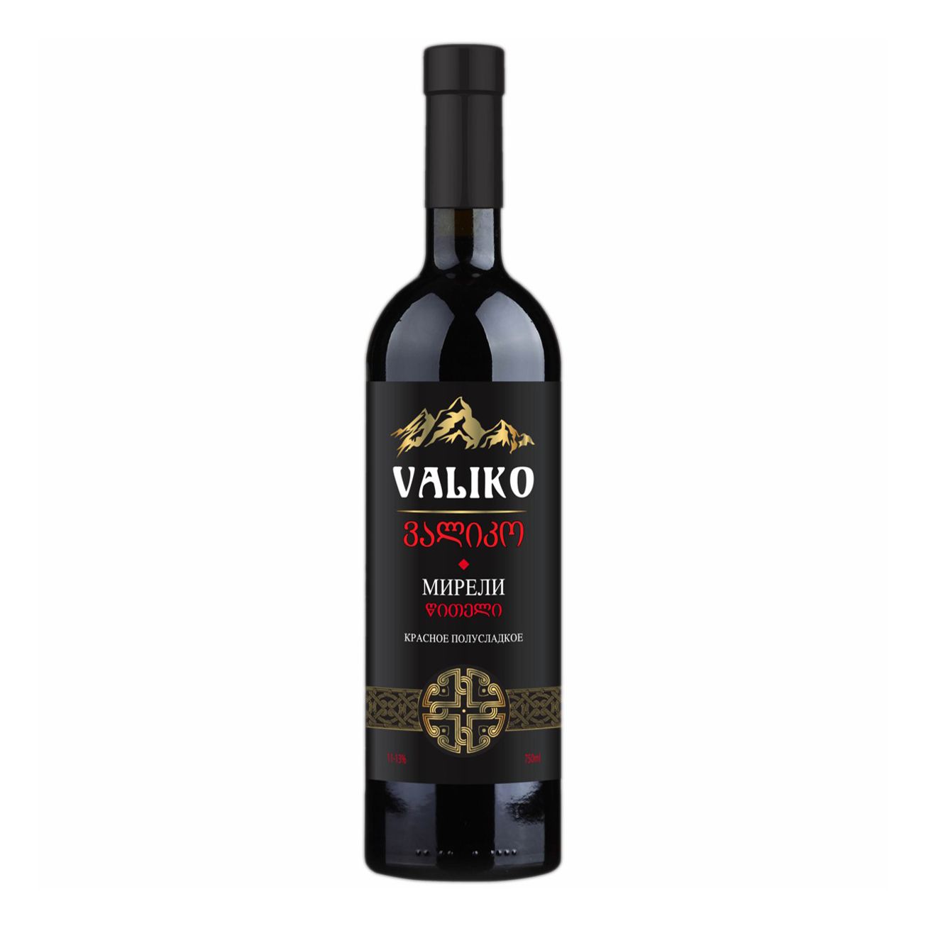 Красное полусладкое вино Valiko 0,75 л