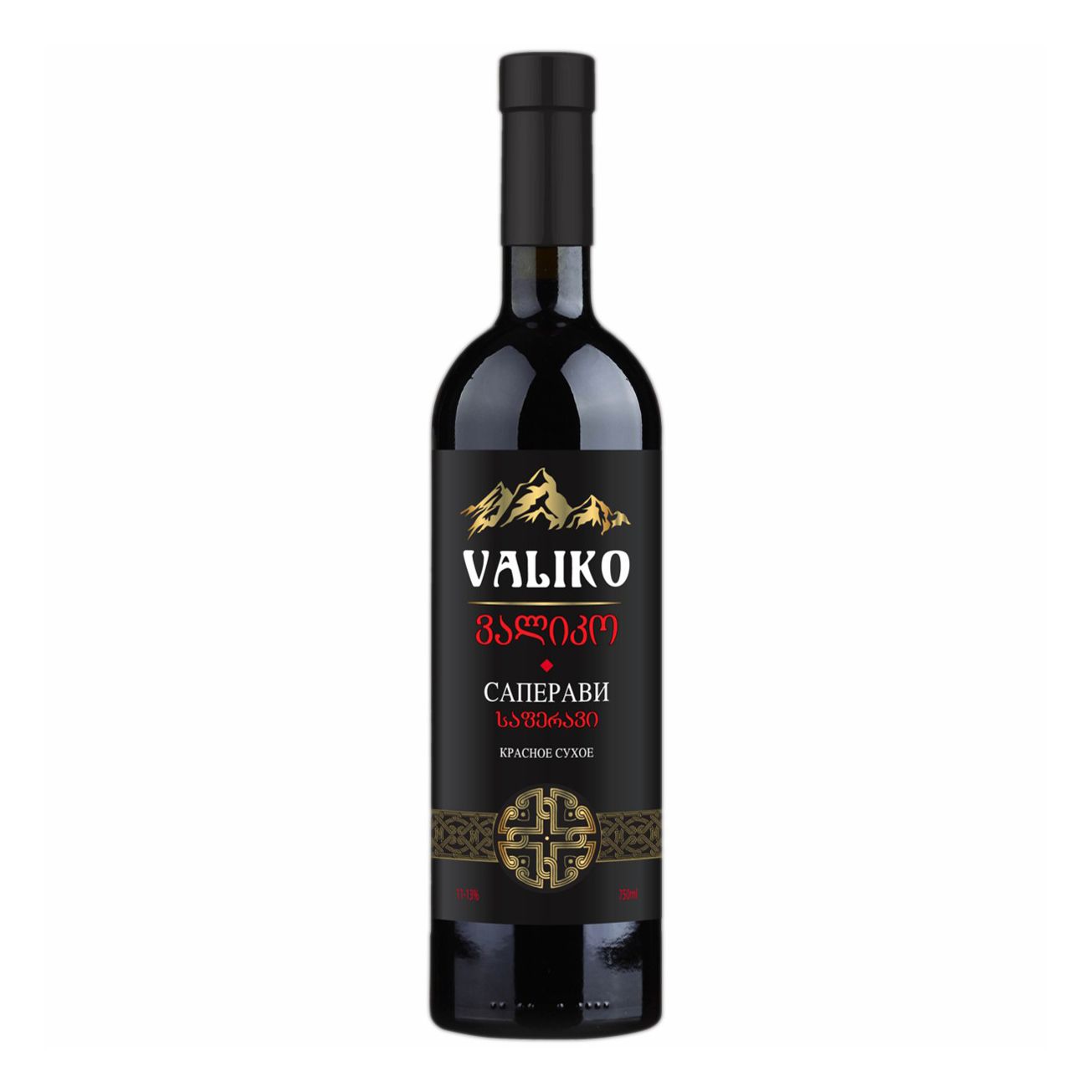 Красное сухое вино Valiko Саперави 0,75 л