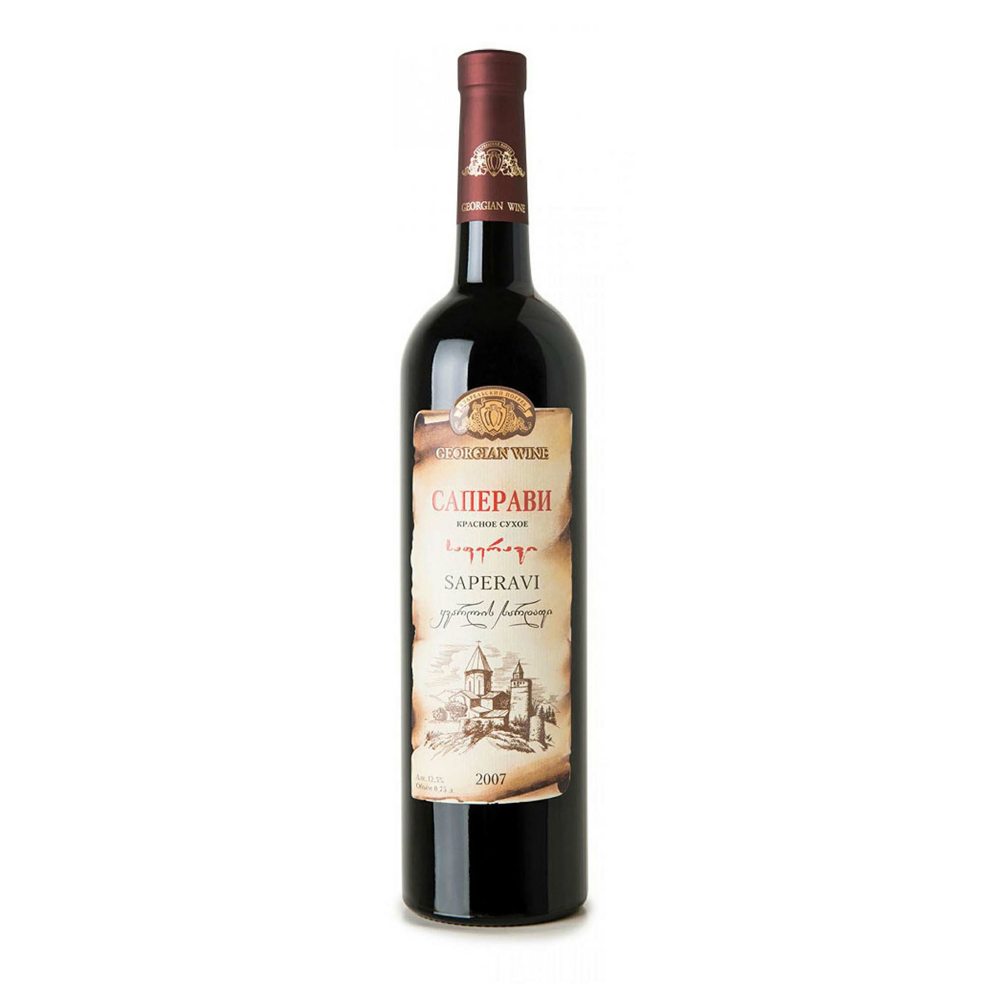 Красное сухое вино Georgian Wine Саперави 0,75 л