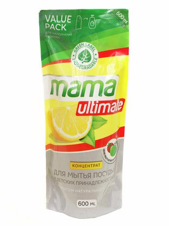 Средство для мытья посуды Mama Ultimate 600 мл