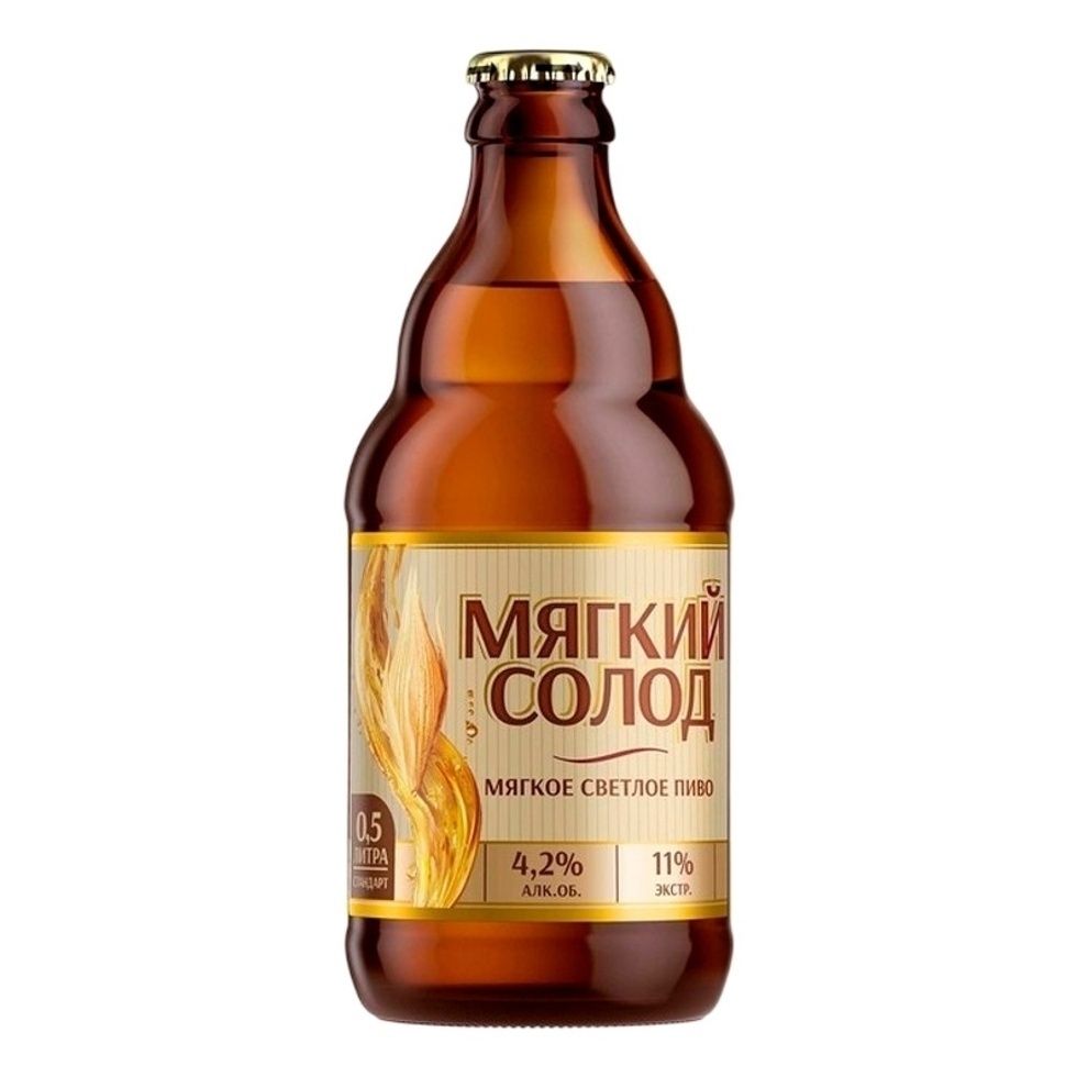 Пиво Мягкий солод светлое 0,45 л