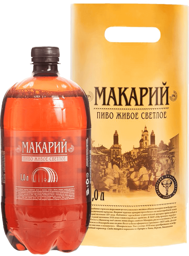 Пиво Пивоваренный завод Лысковский светлое 1 л