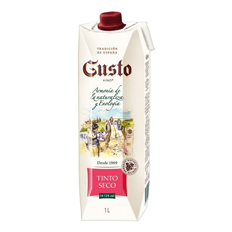 Красное сухое вино Gusto 1 л