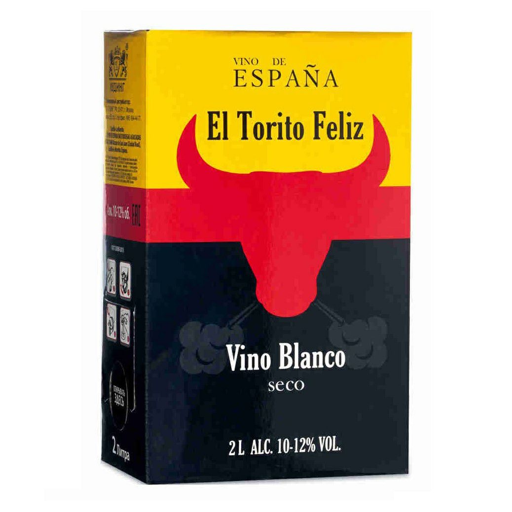 Белое сухое вино El Torito Feliz 2 л
