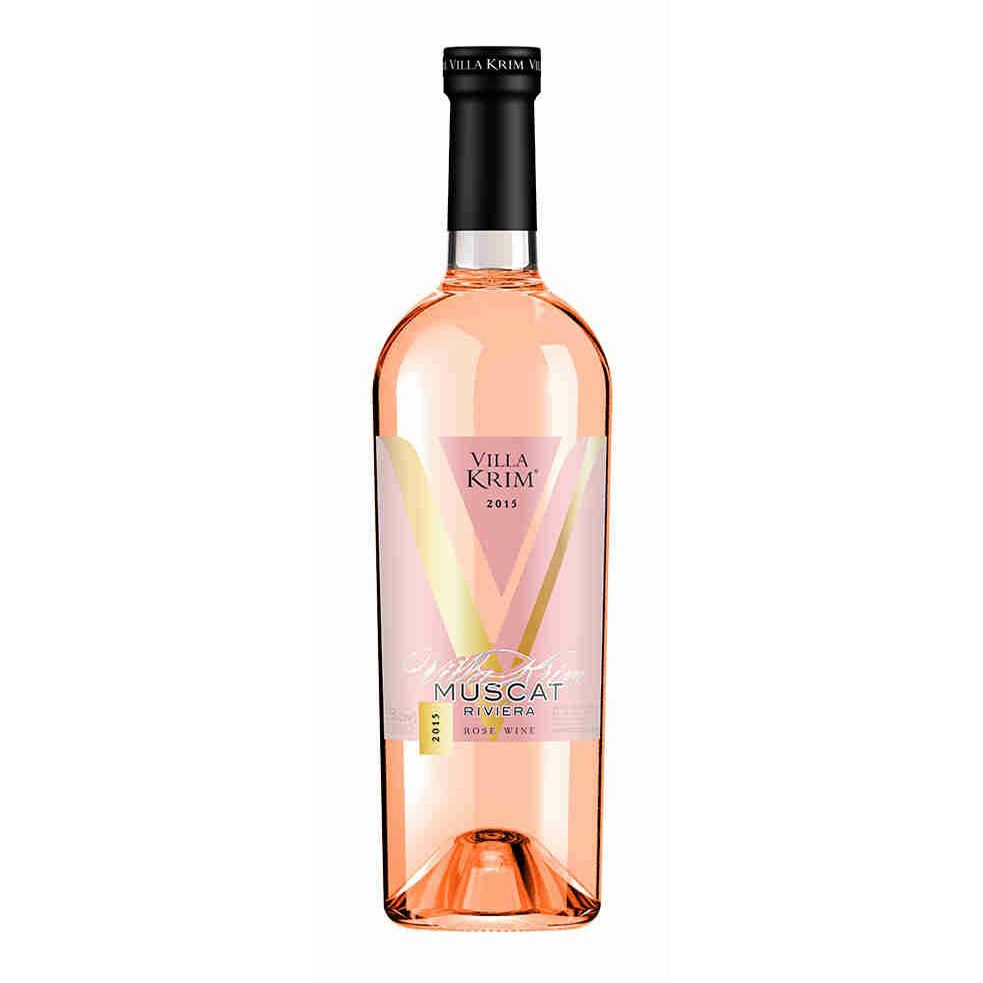 Розовое полусладкое вино Villa Krim 0,75 л