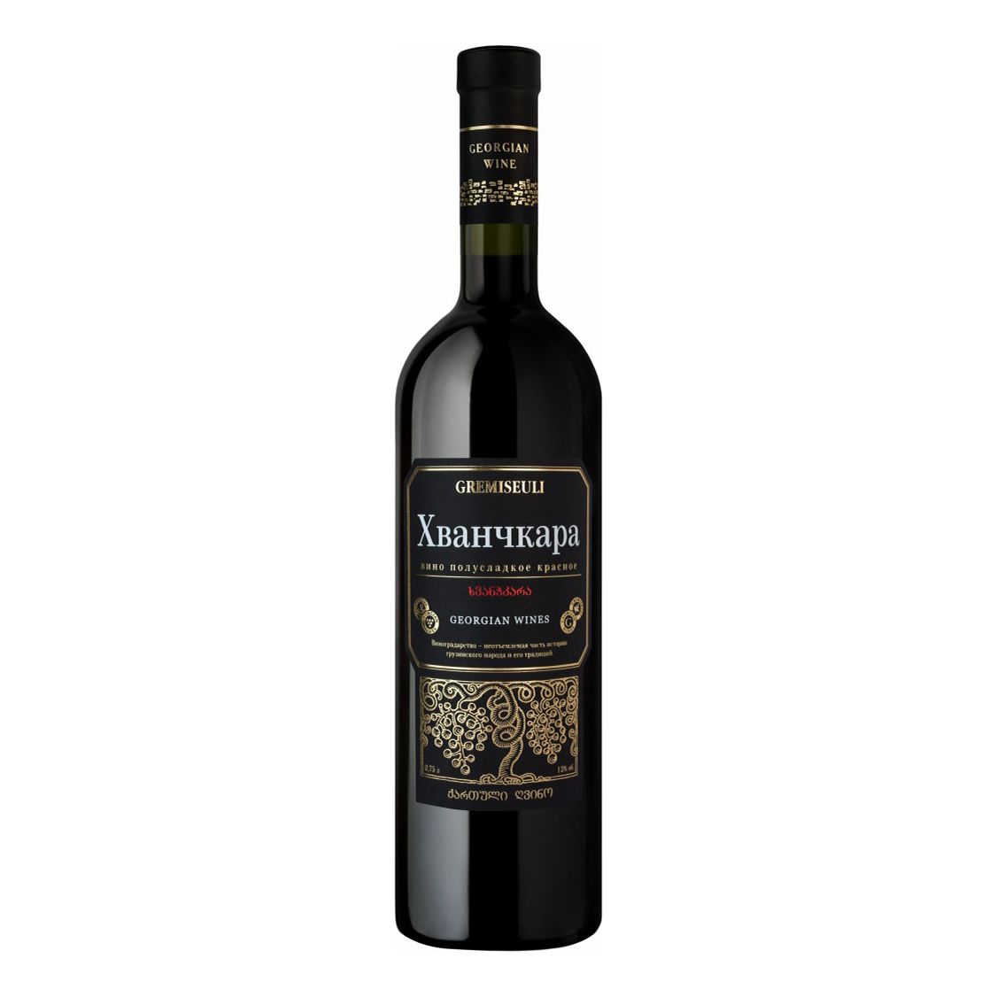 Красное полусладкое вино Gremiseuli Хванчкара 0,75 л