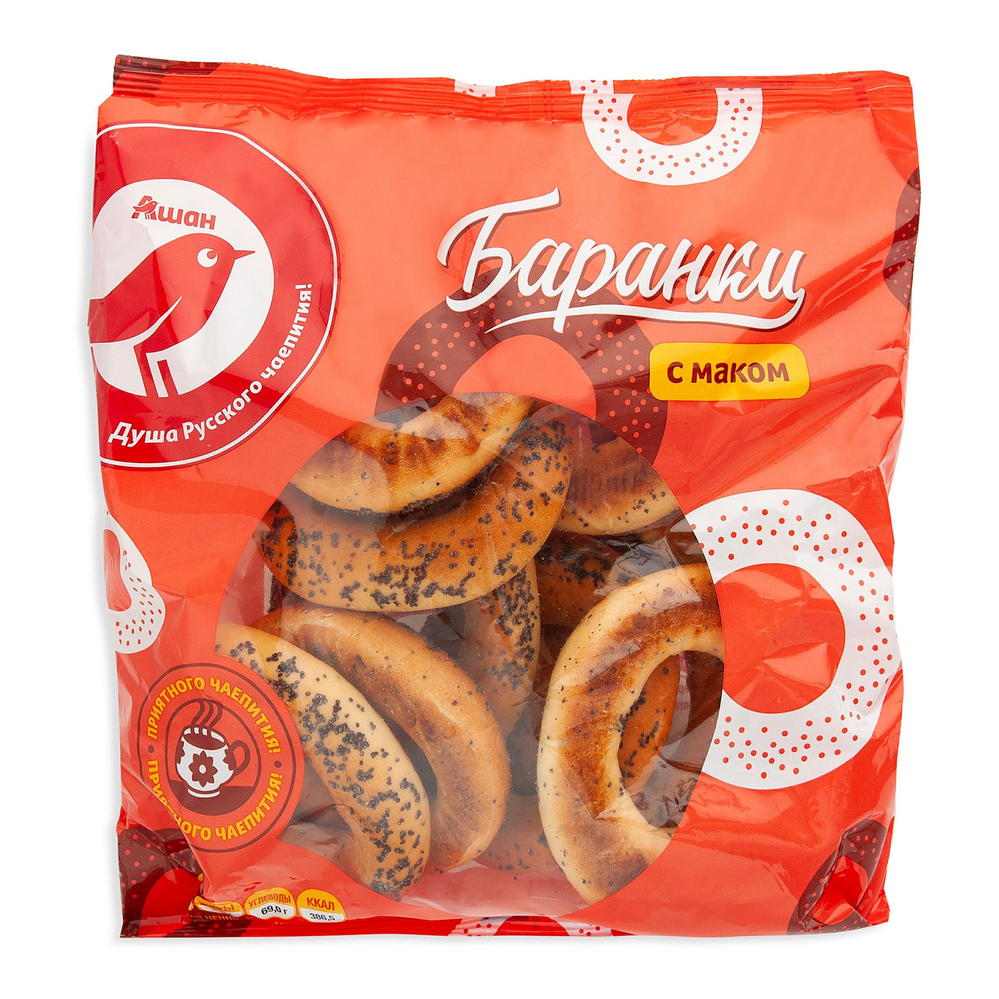 Баранки АШАН Красная птица 350 г