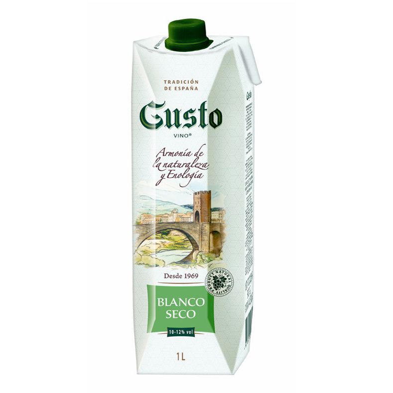 Белое сухое вино Gusto 1 л
