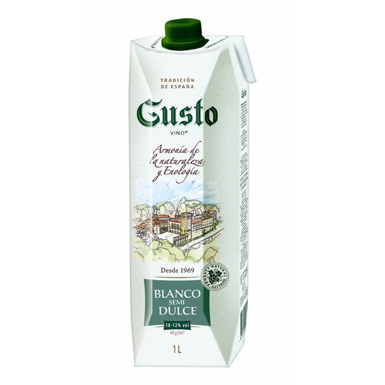 Белое полусладкое вино Gusto 1 л